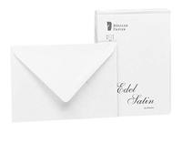 Rössler Papier 2031838001 - Edel Satin - Pack d'enveloppes 20/C6 avec doublure en soie, blanc