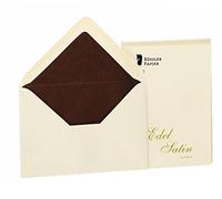 Rössler Papier 2031838004 - Edel Satin - Pack d'enveloppes 20/C6 avec doublure en soie, ivoire