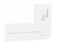 Rössler Papier 2032705002 - Edel Leinen - Pack d'enveloppes DIN long, avec doublure en soie, 20 pièces, blanc