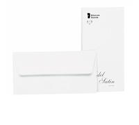 Rössler Papier 2032838001 - Edel Satin - Pack d'enveloppes avec doublure en soie, DIN long, 20 pièces, blanc