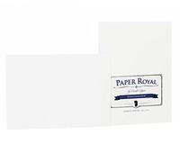 Rössler Papier 2052831009 - Paper Royal - Paquet de cartes individuelles DIN A6, 20 pièces, nervuré blanc