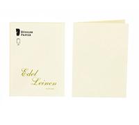Rössler Papier 2160705802 - Edel Leinen - Paquet de cartes doubles DIN A6, 20 pièces, ivory