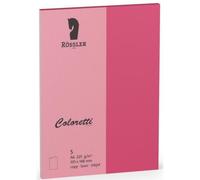Rössler Papier 220706554 Coloretti Carte double - A6 vertical, 5 pièces, rose