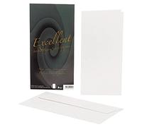 Roessler Papier Lot de 10 fiches cartonnées doubles avec enveloppes (Blanc)