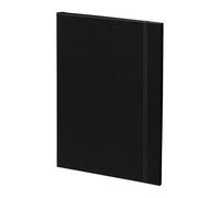 Rössler Papier S.O.H.O. Porte-bloc A4 noir, carton, pince métallique, fermeture élastique, poche intérieure