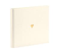 Rössler Papier - Série Pure Love, Brilliant - Livre d'or/photo avec symbole "cœur" avec 60 pages, 220 x 230 mm, Blanc