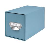 Rössler S.O.H.O. 1327452150 Denim CD Box avec poignée et porte-étiquette | Organiseur avec tiroir pour CD, accessoires, fournitures de bureau et petits objets