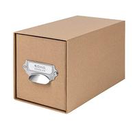 Rössler Papier 1327452620 - S.O.H.O. Boîte de rangement pour CD, avec étiquette inscriptible et poignée, Kraft, 1 pièce
