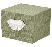 Rössler - S.O.H.O. Boîte de rangement pour photos 17 x 15 x 13 cm Sauge | Boîte à photos avec couvercle pour photos, cartes, souvenirs et petits documents