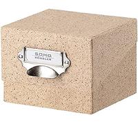 Rössler Papier 1325452390 - S.O.H.O. Fotobox Boîte de rangement, Cacao, 167 x 125 x 152 mm, avec étiquette d'insertion inscriptible, 1 pièce, boîte à fiches DIN A6