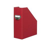 Rössler Papier 1318452361 - S.O.H.O. Porte-revues pour DIN A4, avec poignée et étiquette inscriptible, 11,5 x 26 x 31,5 cm, rouge, 1 pièce