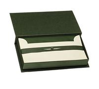 Rössler - Set papeterie, 15 cartes et 15 enveloppes DIN long, vert