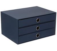 Rössler Soho Petit meuble de rangement 3 tiroirs pour documents A4 Bleu marine