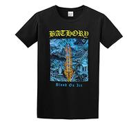ROESXANP Men's Bathory Blood on Ice Black Metal Trash T-Shirts Black XXL