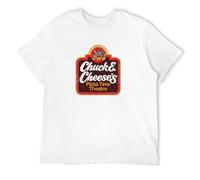 ROESXANP Men's Chuck E Cheese'S Pizza Time Theater T-Shirts White XXL