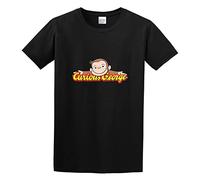 ROESXANP Men's Curious George T-Shirts Black M