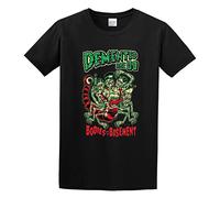 ROESXANP Men's Demented are Go, Mad Sin,Psychobilly,The Surfrats,The Meteors,Tiger Army,Horror T-Shirts Black M