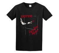 ROESXANP Men's Exciter Heavy Metal Maniac T-Shirts Black M