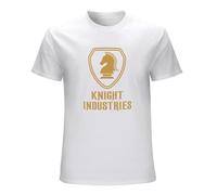 ROESXANP Men's Knight Industries Rider Michael David Hasselhoff Kitt Foundation 80S Fun Mens Women 100% Cotton T-Shirts White XXL