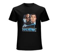 ROESXANP Men's Men Vintage 90S Titanic Bootleg Movie T-Shirts Black XL