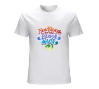 ROESXANP Men's New Riders of The Purple Sage Short Sleeve T-Shirts White 3XL
