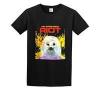ROESXANP Men's Riot Fire Down Under Band T-Shirts Black XXL