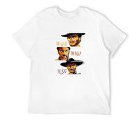 ROESXANP Men's The Good The Bad The Bad The Good The Bad The Ugly Movie Movie Lion T-Shirts White L