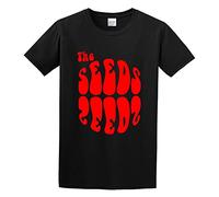 ROESXANP Men's The Seeds Band Logo 60'S Psychedelia Cotton T Shirt Black M