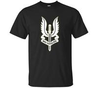ROESXANP Men's UK British Army Special Air Service SAS Force T Shirt T-Shirts Black XXL
