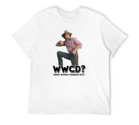 ROESXANP Men's WWCD What Would Charles Ingalls Do Little House on The Prairie T-Shirts White S