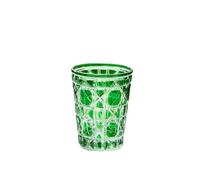 ROEUIPG 310ml Colorful Checkered Glass Cup European Style Creative Whiskey Glasses Hand-carved Drinking Water Bottle Summer Coffee Mugs(Green)