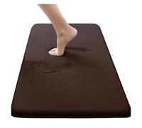 ROEUIPG Absorbent Bathroom Mat Memory Foam Rug Toilet Floor Thick Soft Carpet Non-Slip Door Foot Rugs(Brown,43x61cm (16x24 inch))