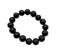 ROEUIPG Bracelet noir de perles rondes 6 à 12mm, pierres précieuses énergétiques for hommes et femmes, cadeau décoration(8mm,1Pc)