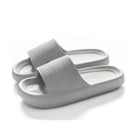 ROEUIPG Chaussons Cloud Sliders for femmes et hommes, moelleux, avec semelle épaisse, antidérapants imperméables, for salle de bain, piscine extérieur(GRAY,40-41(UK 6-7))