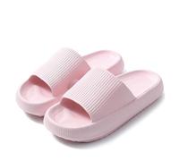 ROEUIPG Chaussons Cloud Sliders for femmes et hommes, moelleux, avec semelle épaisse, antidérapants imperméables, for salle de bain, piscine extérieur(Pink,36-37(UK 3.5-4))