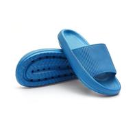 ROEUIPG Chaussons d'été souples et épais for femme, coussins en nuage, for la salle de bain, maison, l'intérieur, antidérapants(Blue,44-45(foot 270mm))