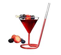 ROEUIPG Creative Cocktail Glass - Porcupine Fish/Swan/Rose/Octopus/Bird Design, Novelty Drink Cup for KTV Bar Night Party(Spiral 110ml)