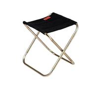 ROEUIPG Folding Camping Chair Low Field Bench Portable Stool Aluminum Beach Small Mini Invisible(Black)