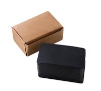 ROEUIPG Lot de 100 cartes vierges 5,3 x 9 cm for visite, messages et noms livres(Black)