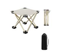 ROEUIPG Outdoor Portable Folding Stool Camping Collapsible Foot Hiking Beach Travel Picnic Fishing Seat Tools Ultralight(White)