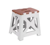 ROEUIPG Portable Plastic Folding Stool Outdoor Camping Chair Seat Home Bathroom Kitchen Garden Kids Adults(Khaki 33cm)