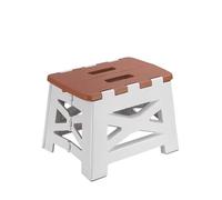 ROEUIPG Portable Plastic Folding Stool Outdoor Camping Chair Seat Home Bathroom Kitchen Garden Kids Adults(Khaki 23cm)