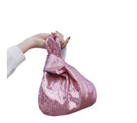 ROEUIPG Sac à main paillettes réversible for femmes, pochette nœud, de soirée, tendance, sac poignet for filles(Pink)