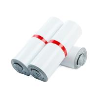 ROEUIPG Sac de courrier en Poly PE, boîte Express for vêtements, enveloppe T-Shirt, Gants Robe Plastique, Pochettes adhésives poubelles, 50 pièces(White,17x30cm)