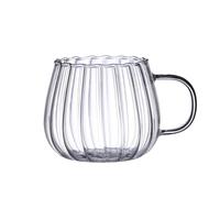 ROEUIPG Transparent Glass Cup Creative Coffee Tea Drinks Dessert Breakfast Milk Mugs Handle Drinkware Couple Gifts(Transparent)
