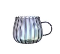 ROEUIPG Transparent Glass Cup Creative Coffee Tea Drinks Dessert Breakfast Milk Mugs Handle Drinkware Couple Gifts(Color)