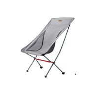 ROEUIPG Travel Ultralight Folding Chair Detachable Portable Moon Outdoor Camping Fishing Beach Hiking Picnic Seat(Grey Large Chair)