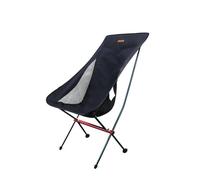 ROEUIPG Travel Ultralight Folding Chair Detachable Portable Moon Outdoor Camping Fishing Beach Hiking Picnic Seat(Black Large Chair)