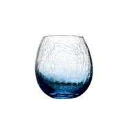 ROEUIPG Vintage Crystal Glass Cup, Egg-shaped, Ice Crack, Whiskey, Nordic Juice Bar Drink, Wine, Cold Water Cups, Personalit(Ice blue)