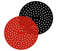 Roexboz Lot de 2 tapis en silicone réutilisables Air Fryer Liner 20 cm - Ronds anti-adhésifs pour Cosori XL, Ninja, Instant Vortex, GoWise et bien plus encore